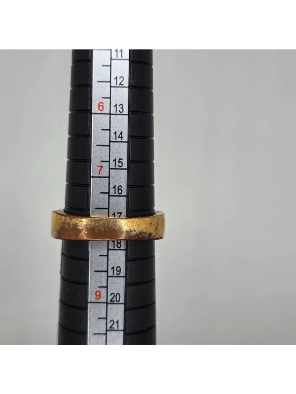 SETA Vintage Faux Engagement Ring Gold Tone Princess cut Rhinestone Sz 8 Signed